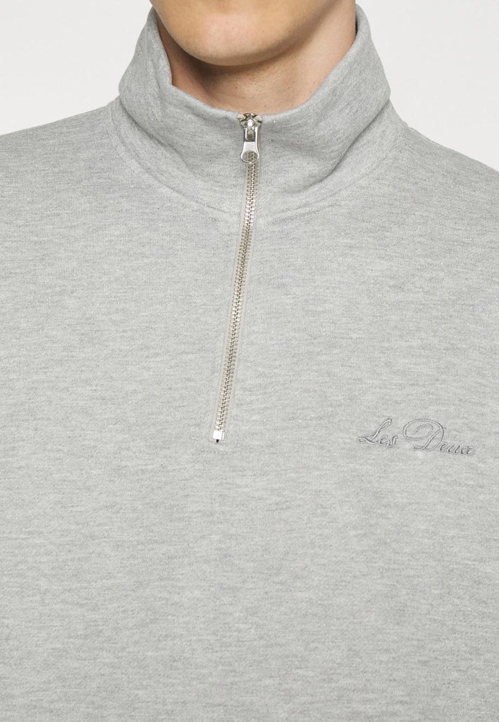 Crew Half-Zip Grey Melange-Genser-Bogartstore