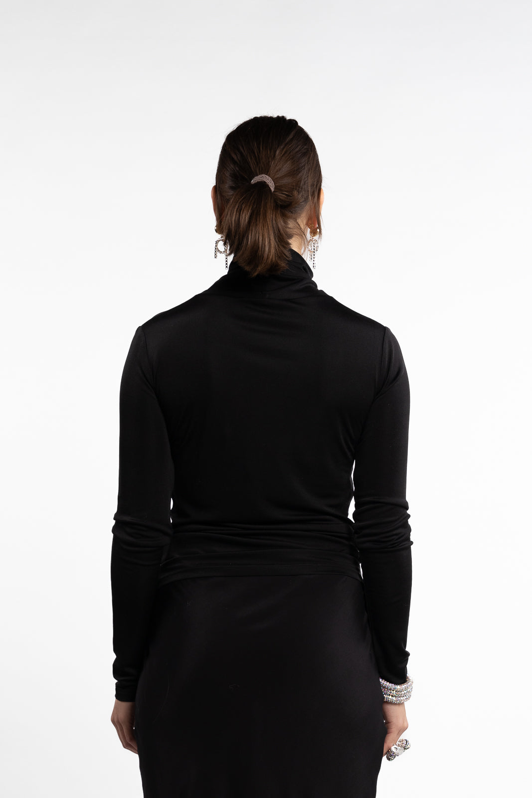 Heart Turtleneck- Black