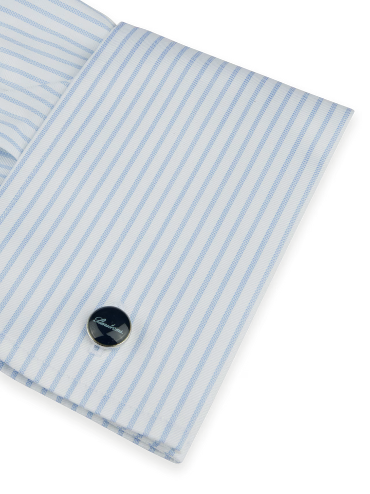 Regular Twill Shirt French Cuffs Light Blue