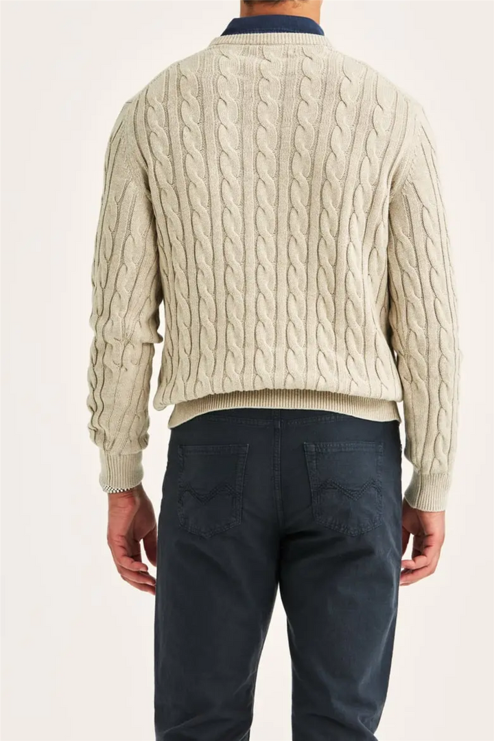 Ethan Cable Oneck Khaki