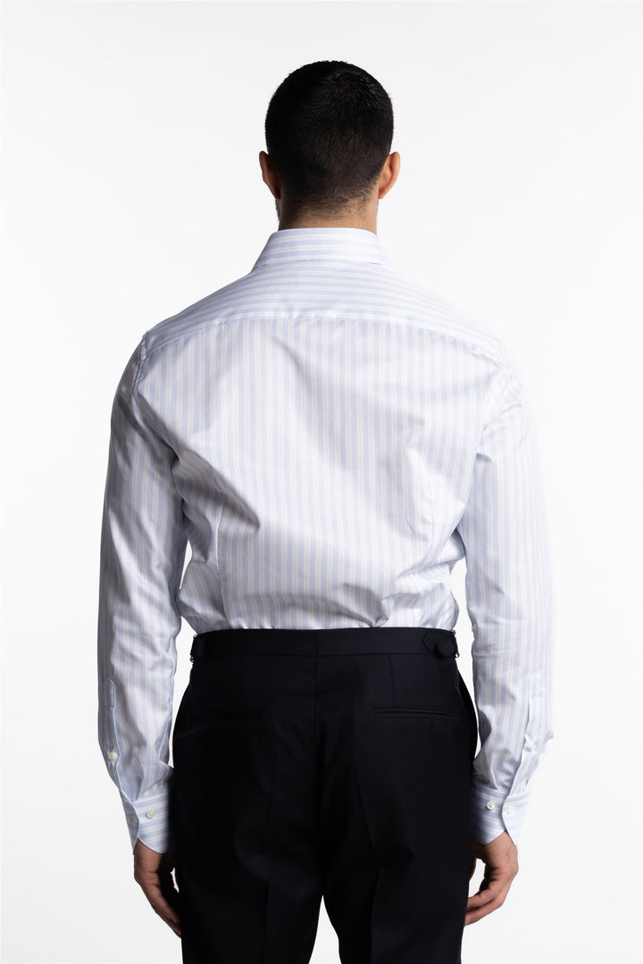 Slimline Twill Shirt Blue Striped