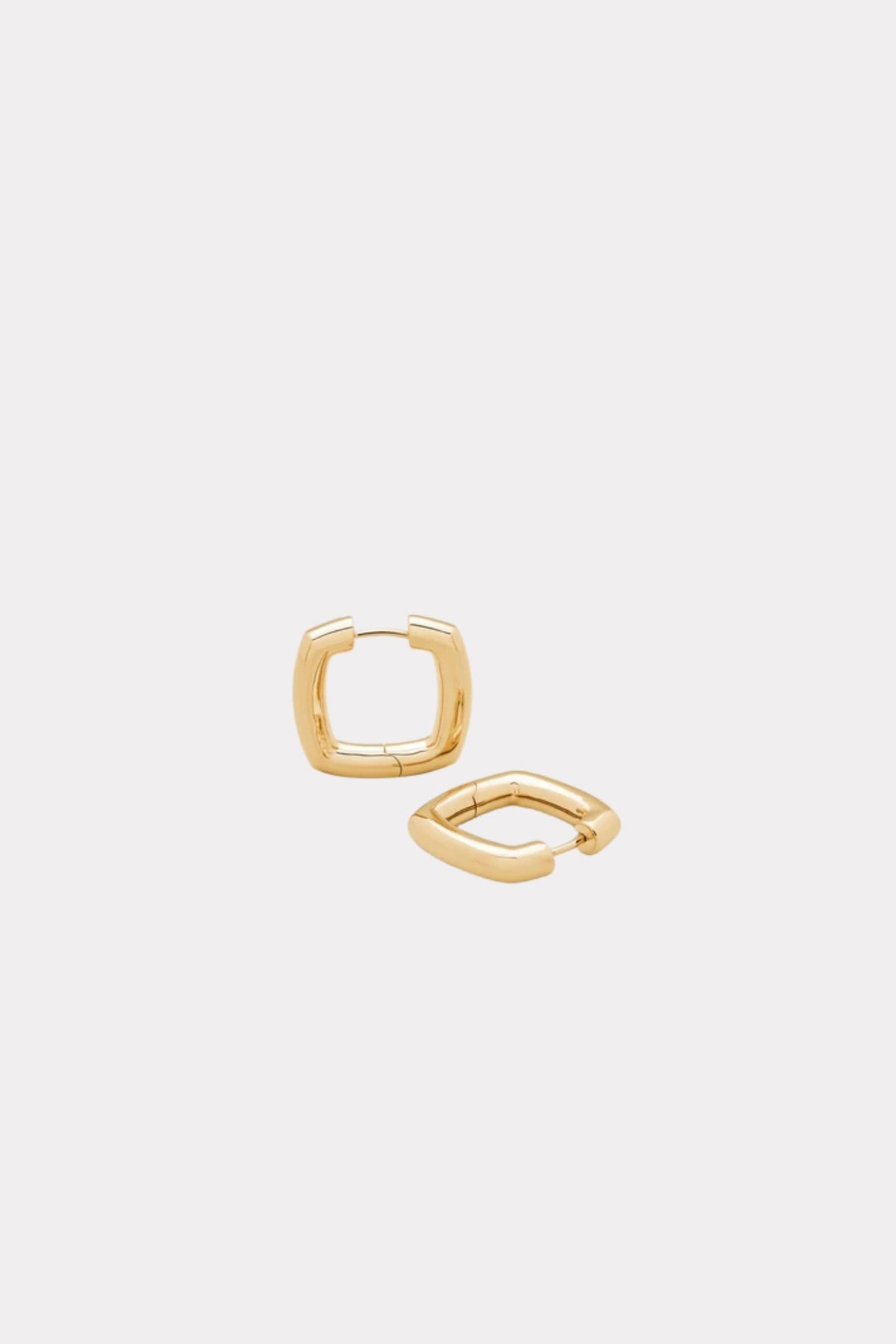 Women's Frame Hoops Medium- 18K Gold