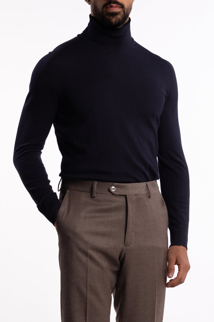 Wool Turtleneck Navy