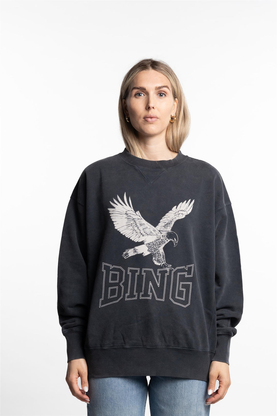 Alto Sweatshirt Retro Eagle- Washed Black