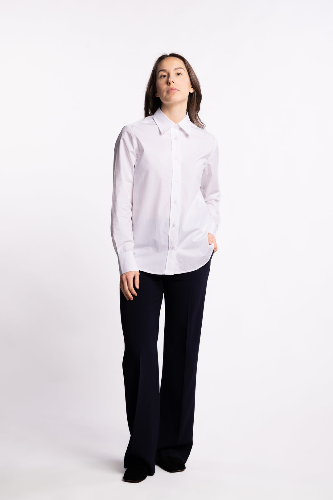 Classic Poplin Shirt- White
