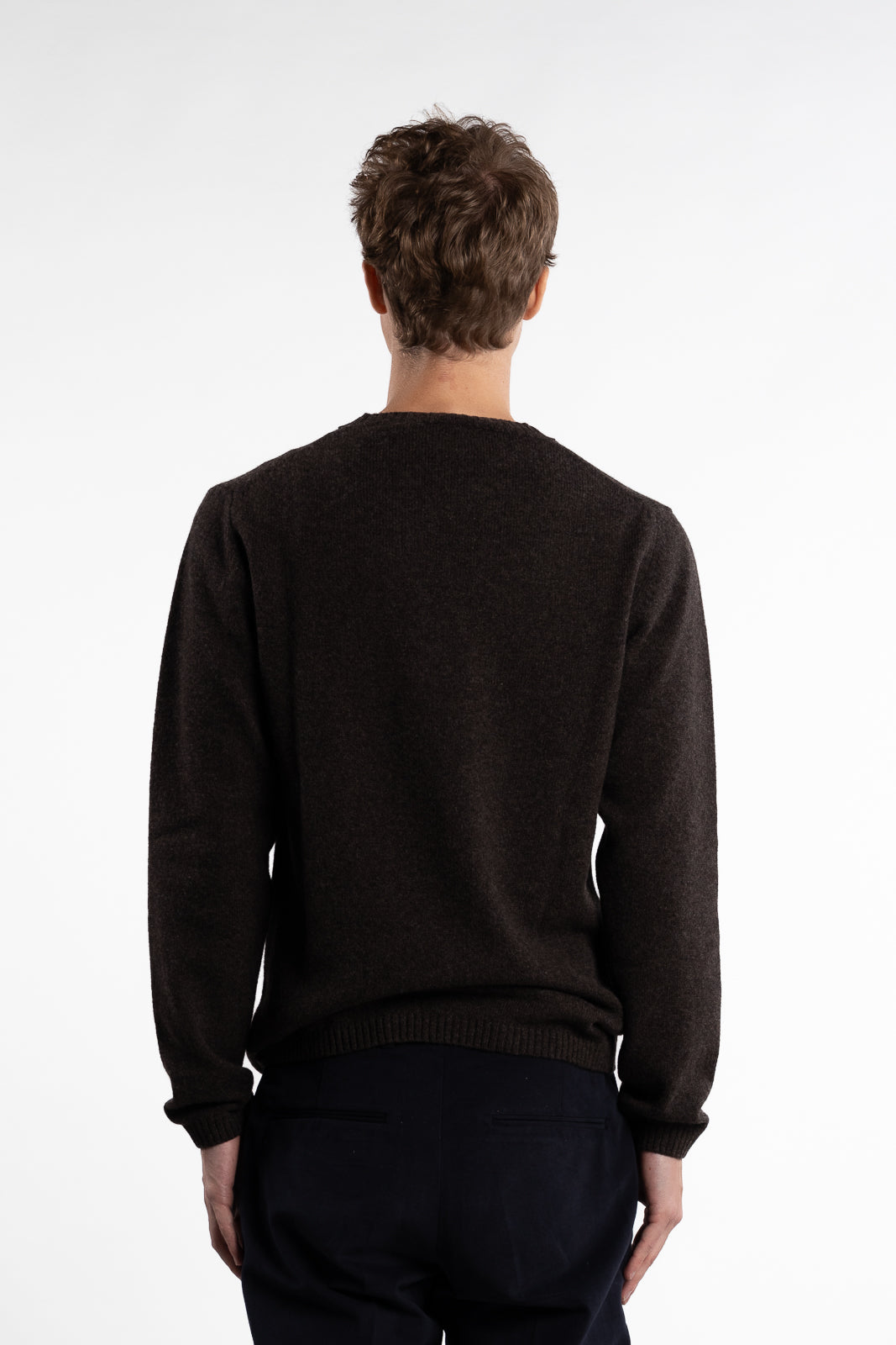 Merino Roundneck Melert Brown