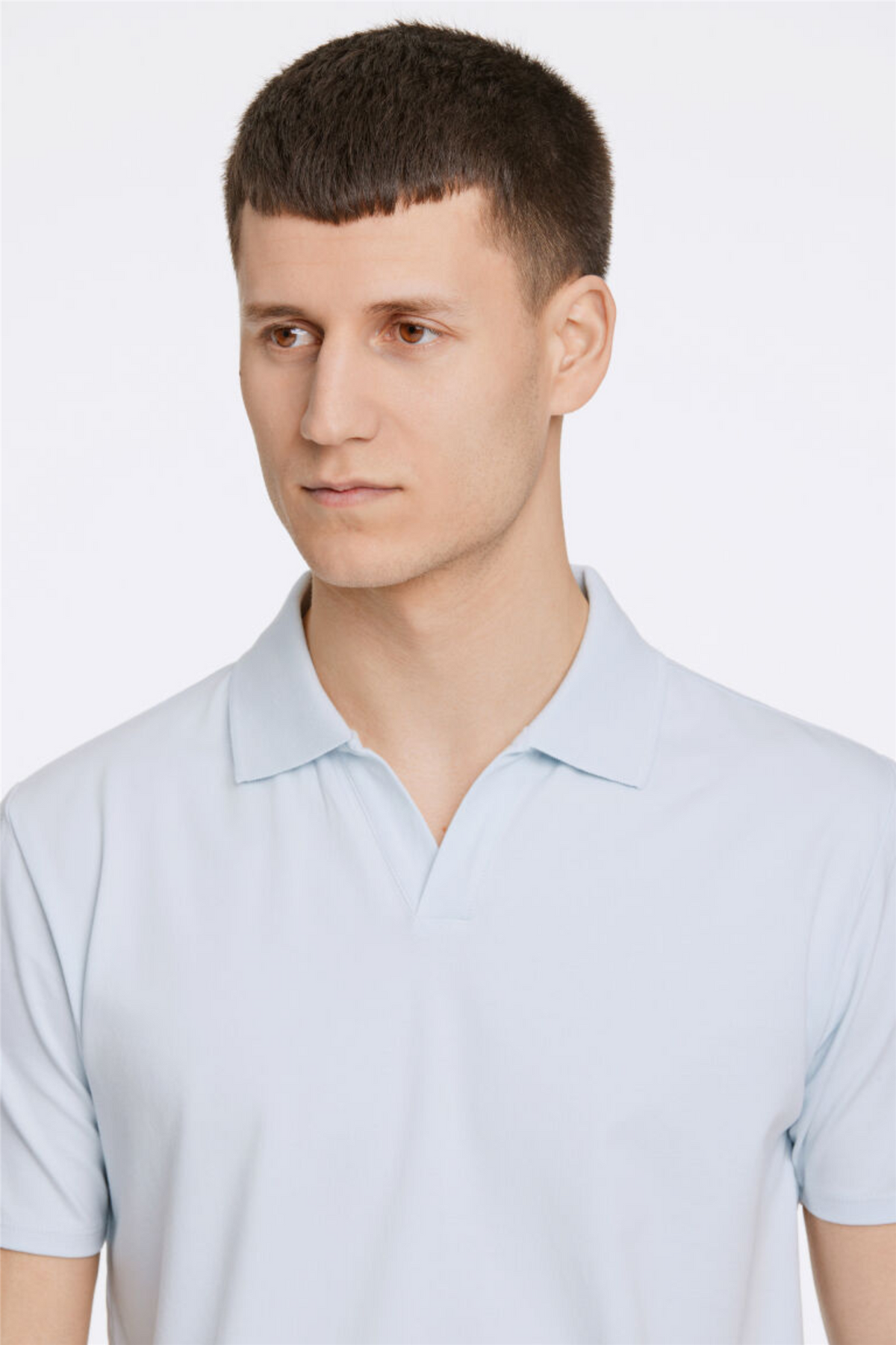 Stretch Polo Shirt S/S Pastel Blue