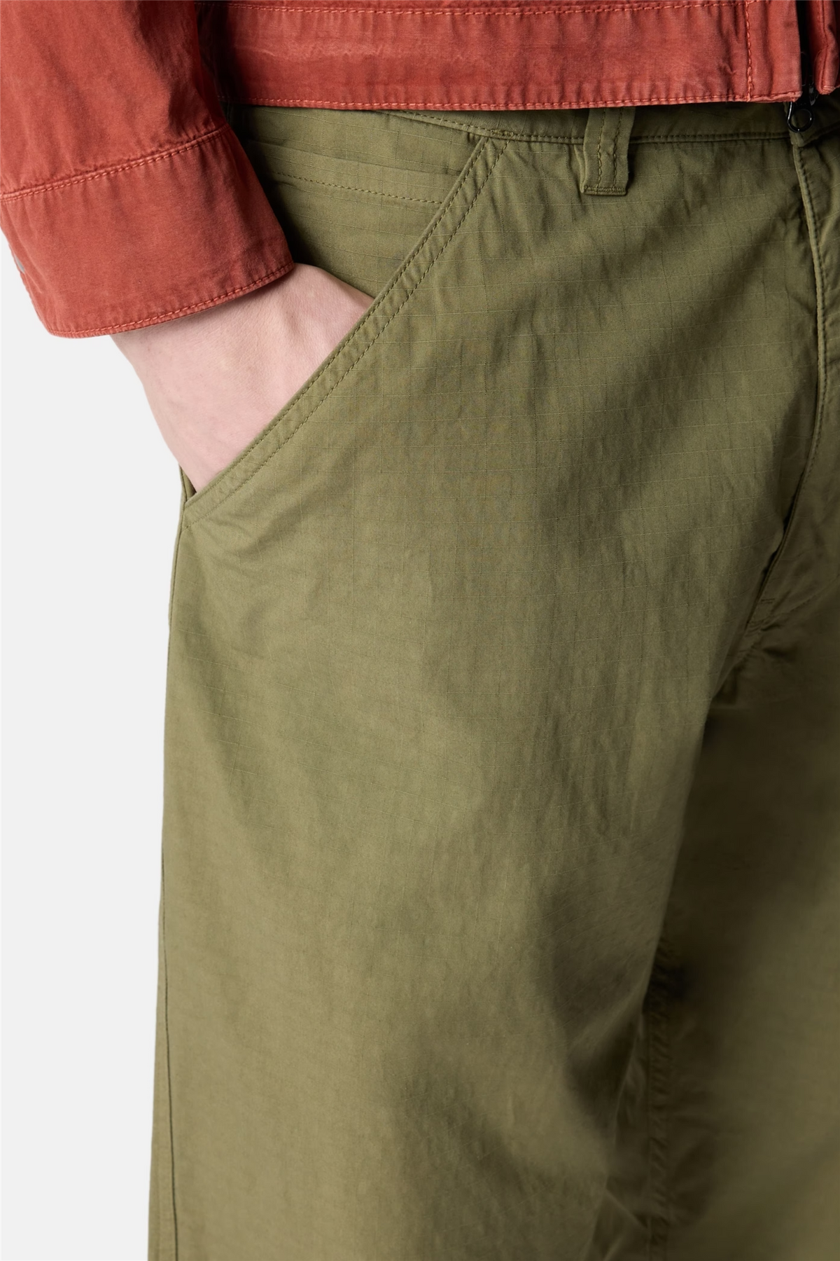3100008 Relaxed-fit Chino Trousers With Pockets Military Green
