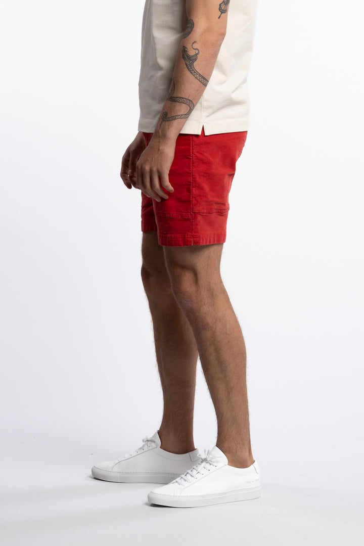 Grinder Corduroy Shorts Red Crimson