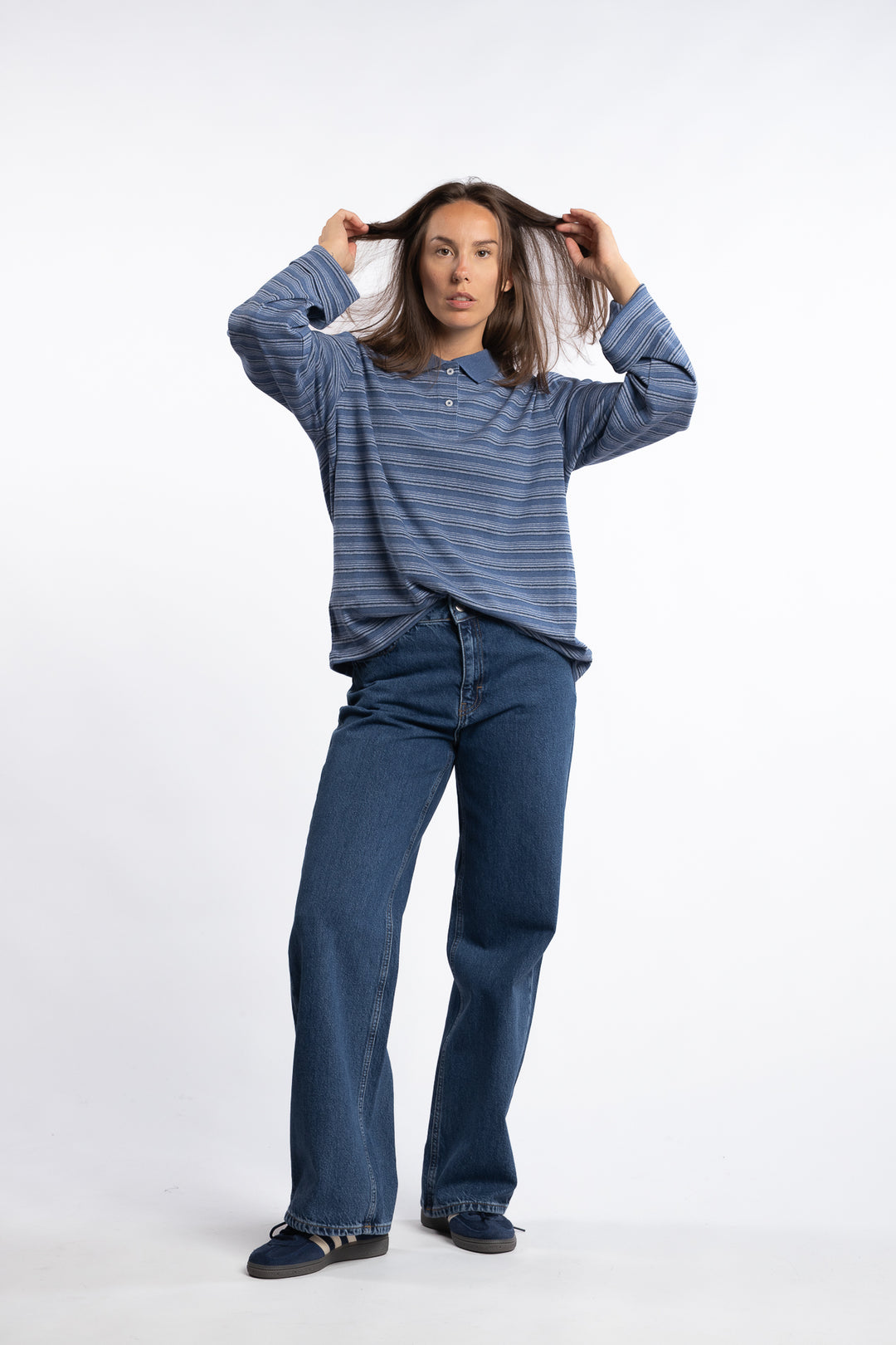 Sunny Polo- Blue Stripe
