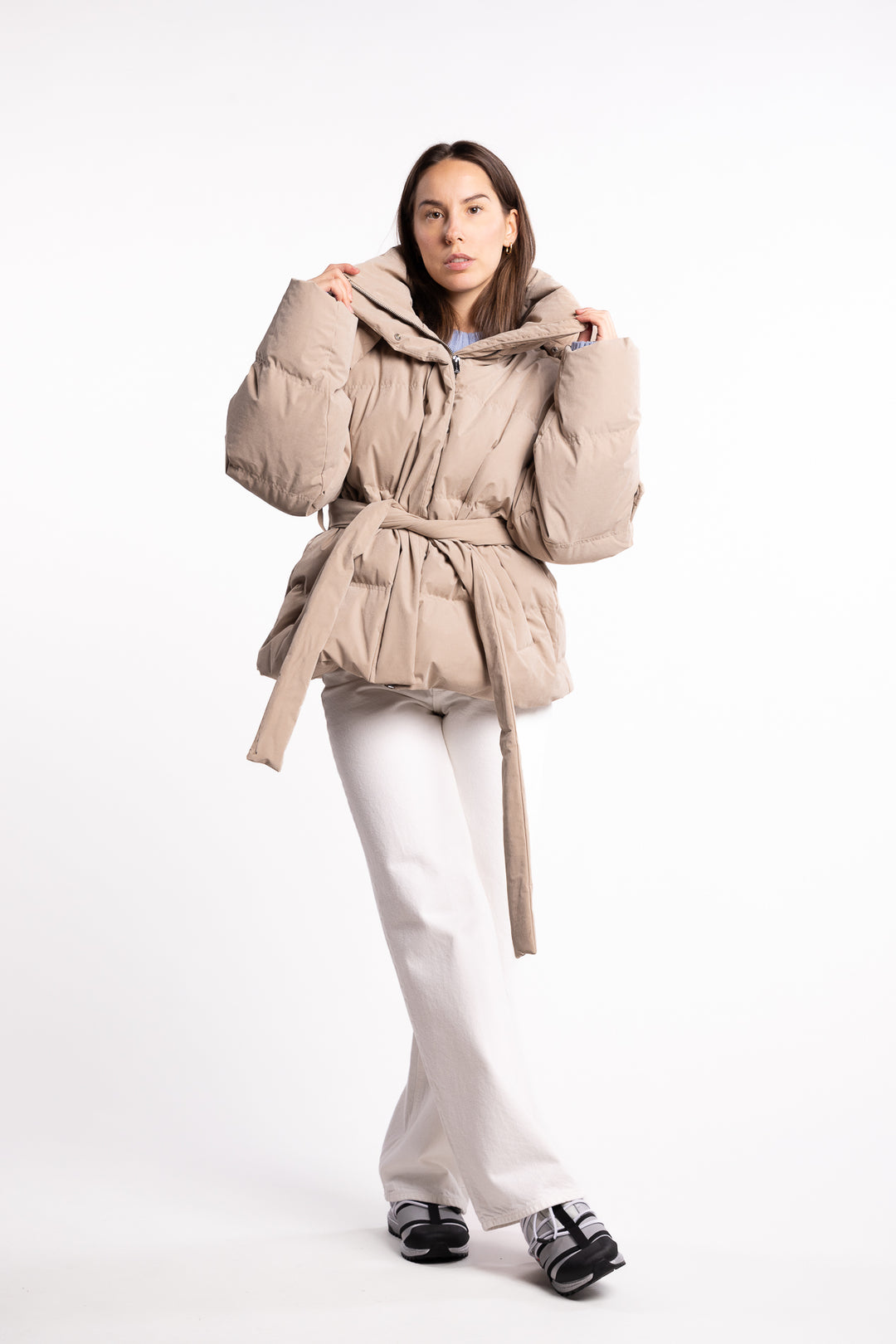 Steilia Brushed Down Jkt - Beige