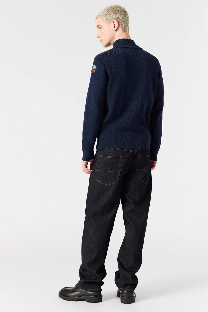 Manny Full Zip Cardigan Blue Navy