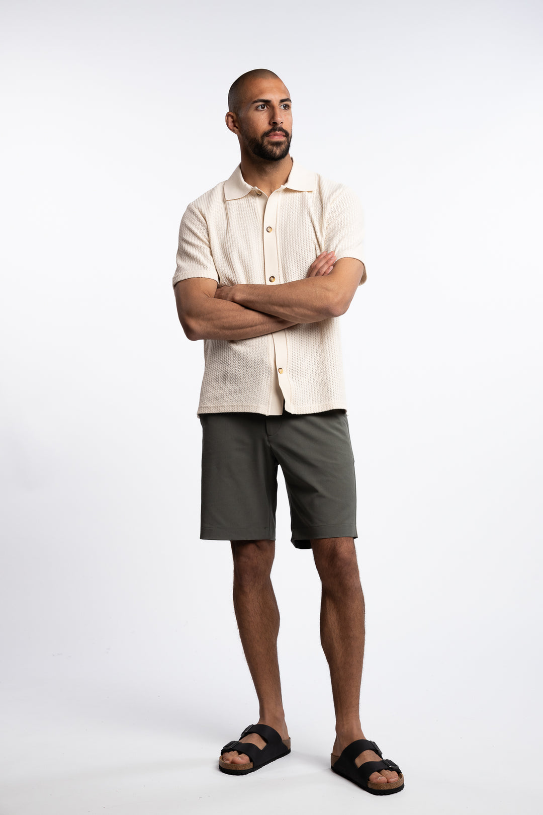 Como Light Reg Shorts Forest Green