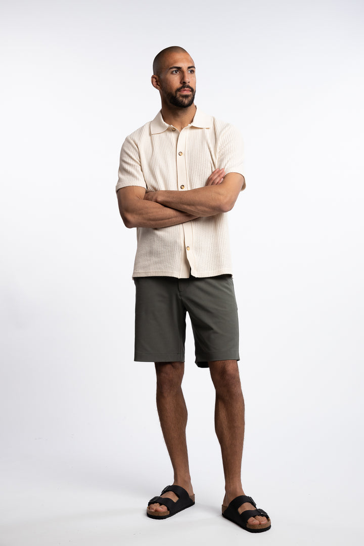 Como Light Reg Shorts Forest Green