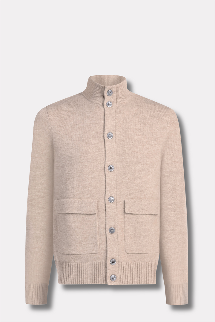 Leo Full Button Cardigan Taupe