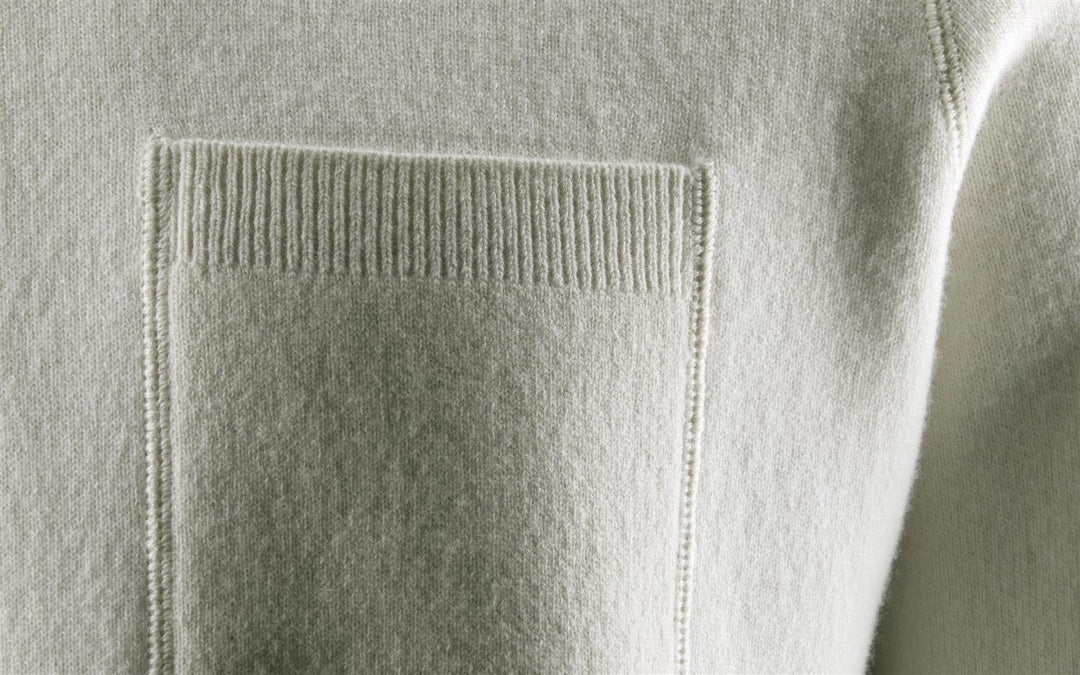 Spine Knitted Crew Neck Off White