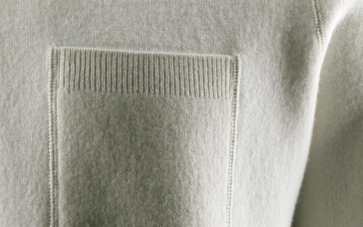 Spine Knitted Crew Neck Off White