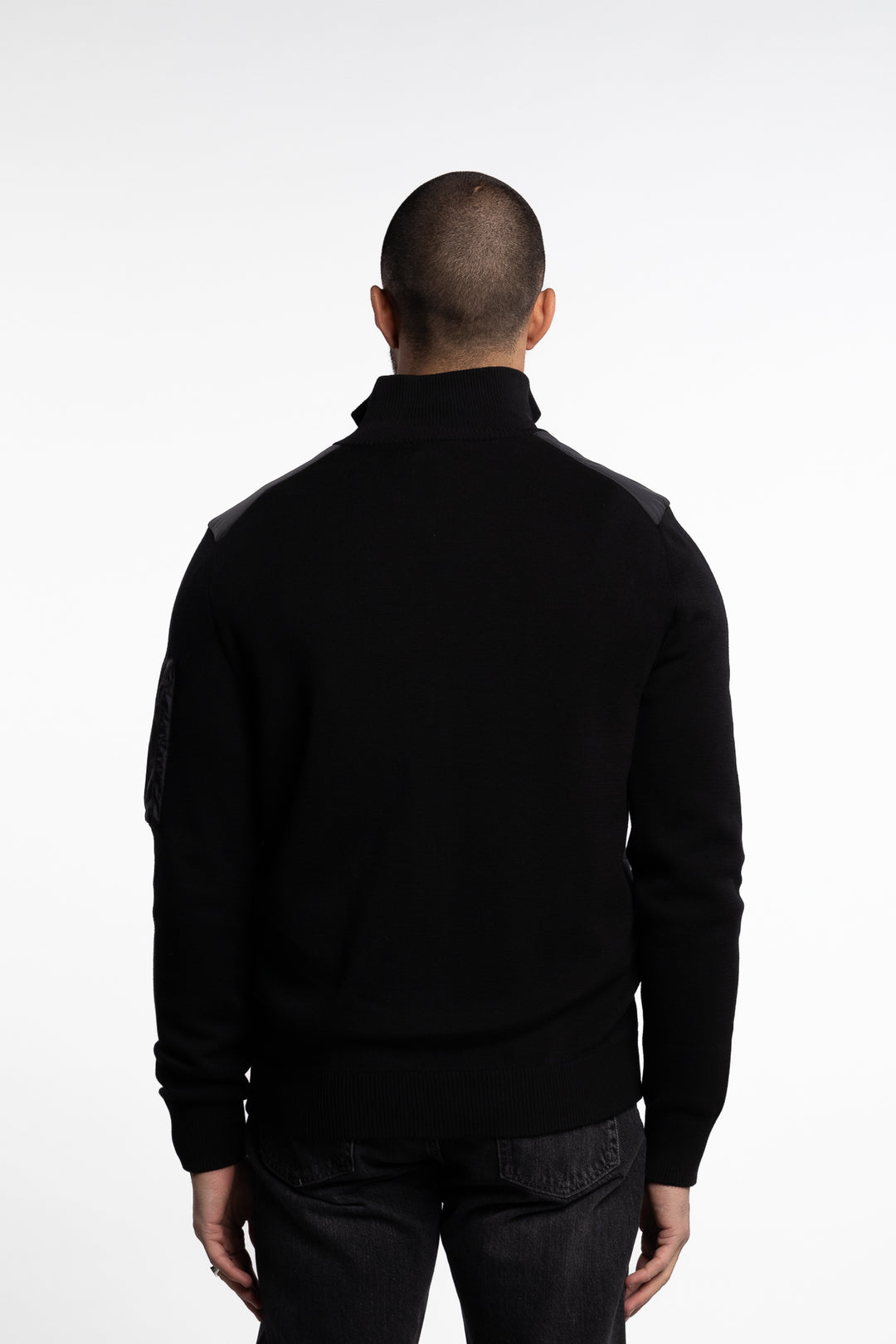 Beck Knitted Hybrid Jacket Black