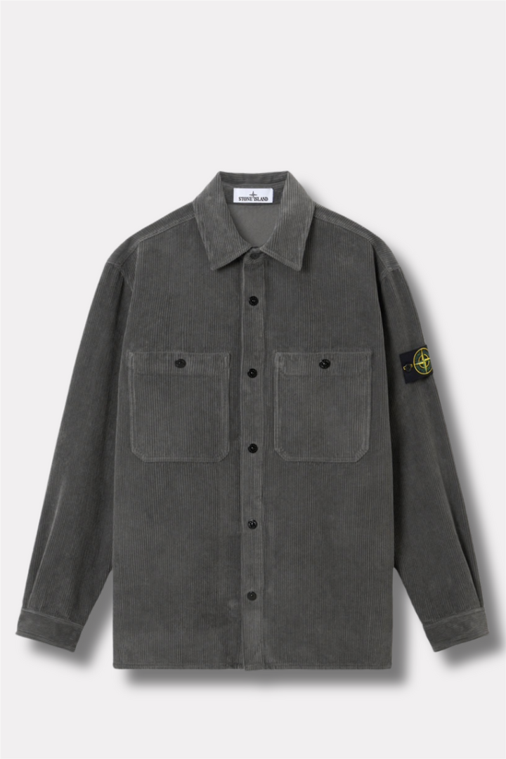 1200012 Organic Cotton Corduroy Overshirt Cement