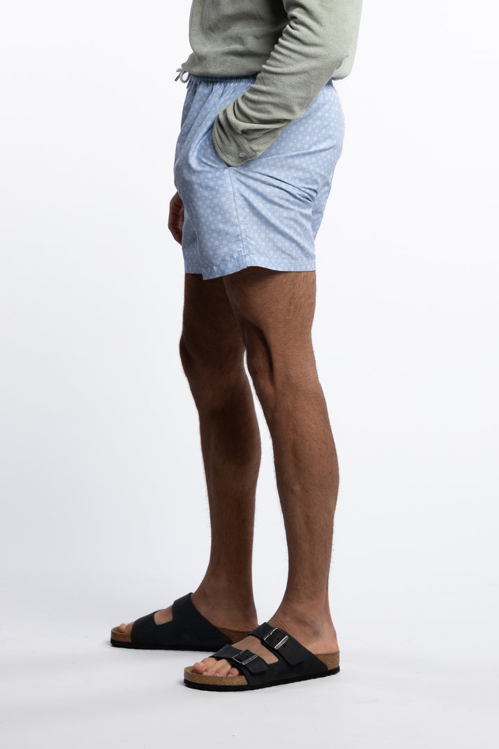 Classic Swim Shorts Light Blue Small Circle
