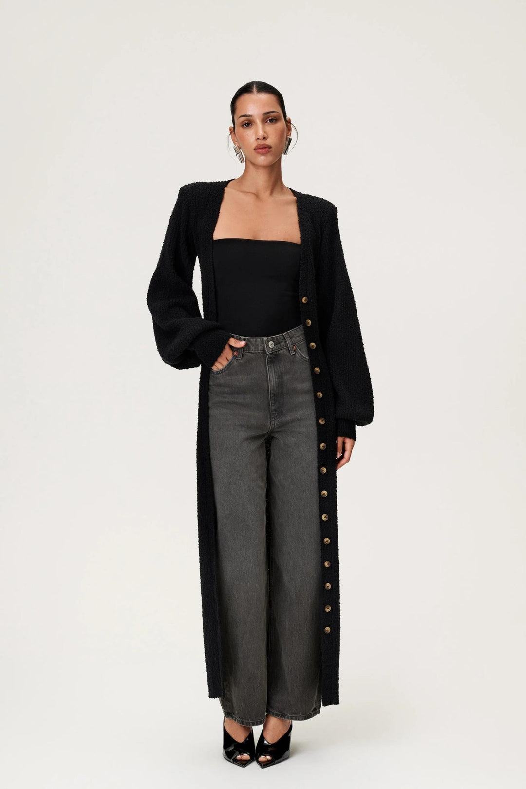 Montana Dress- Black Boucle