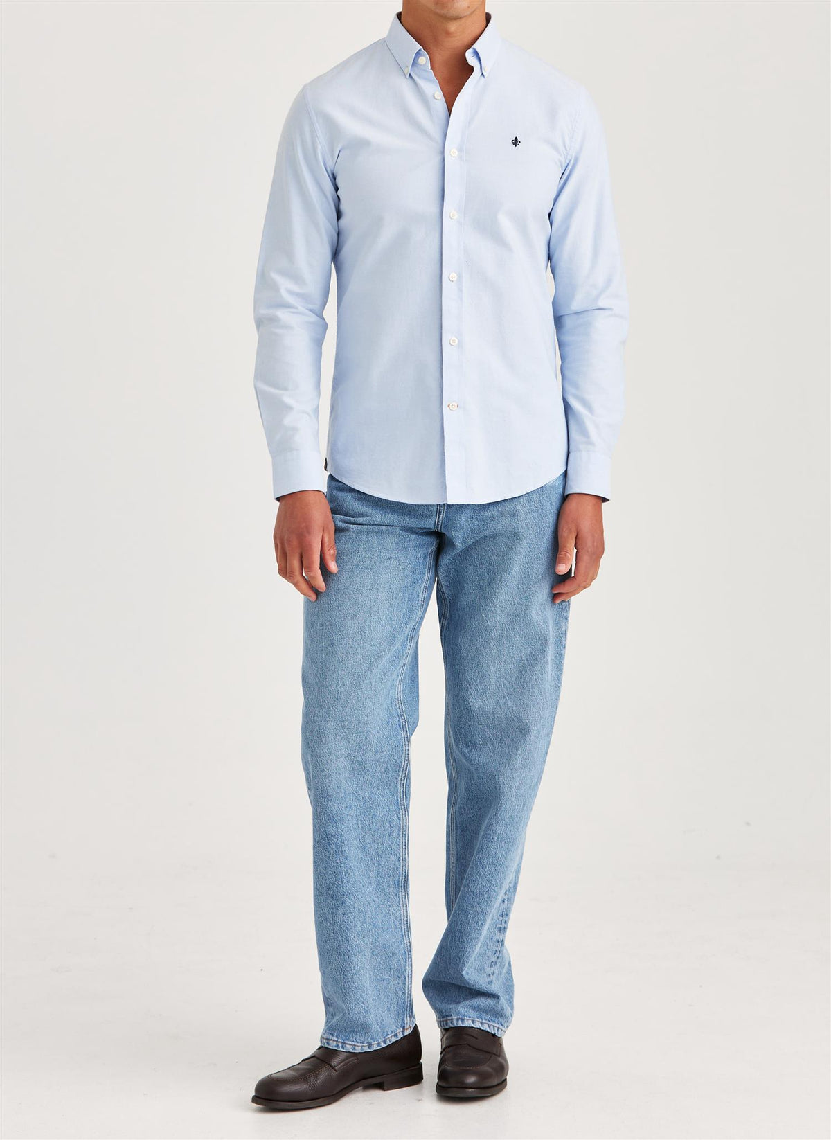 Oxford Slim Fit Button Down Shirt Light Blue