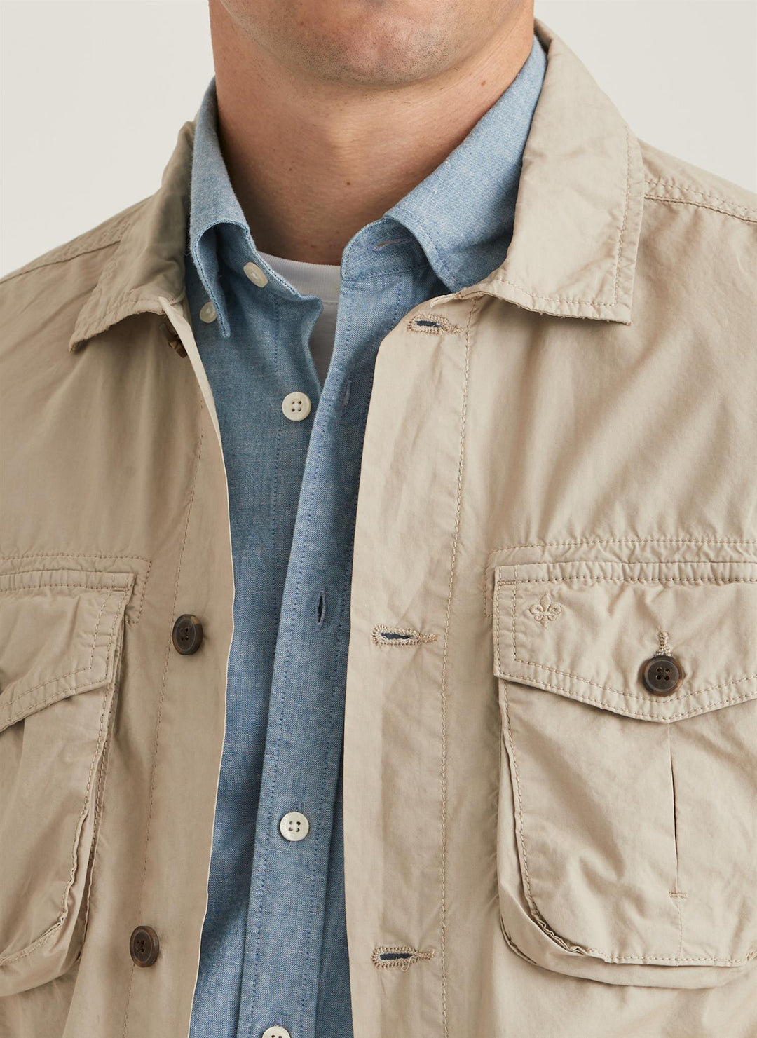 Harrison Light Shirt Cotton Jacket Khaki