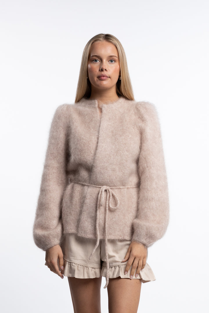 Fredrikke Chunky Cardigan- Beige Melange