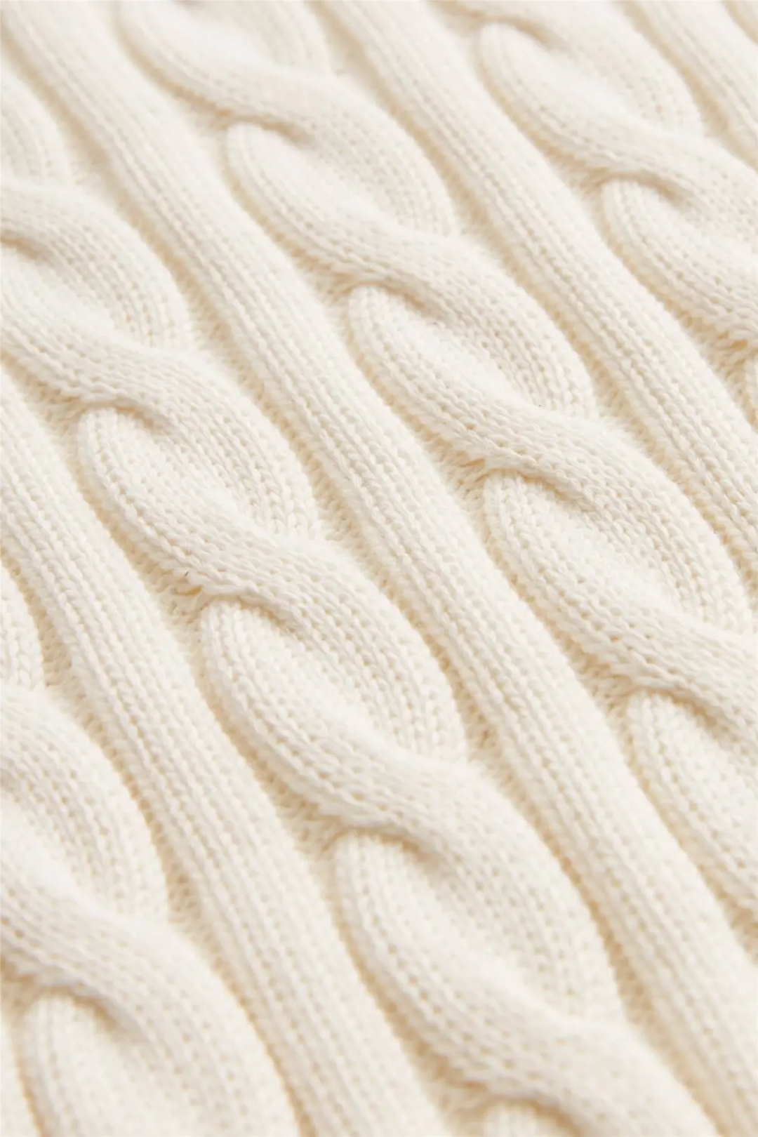 Ethan Cable Oneck Off White