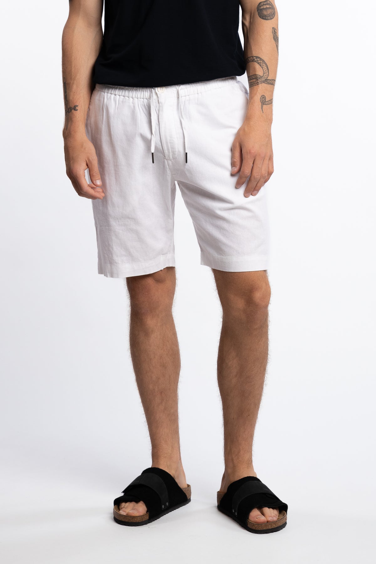 Barcelona Cotton/Linen Shorts White