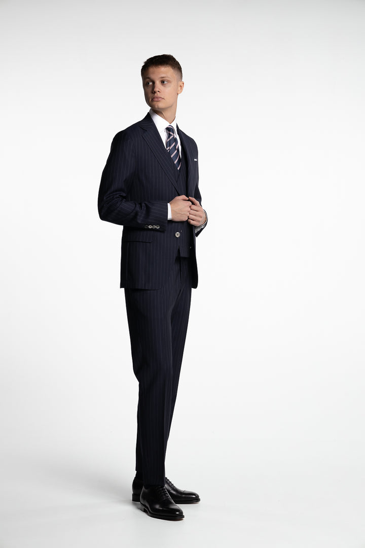 New Sienna Wool Blazer Navy Pinstripe