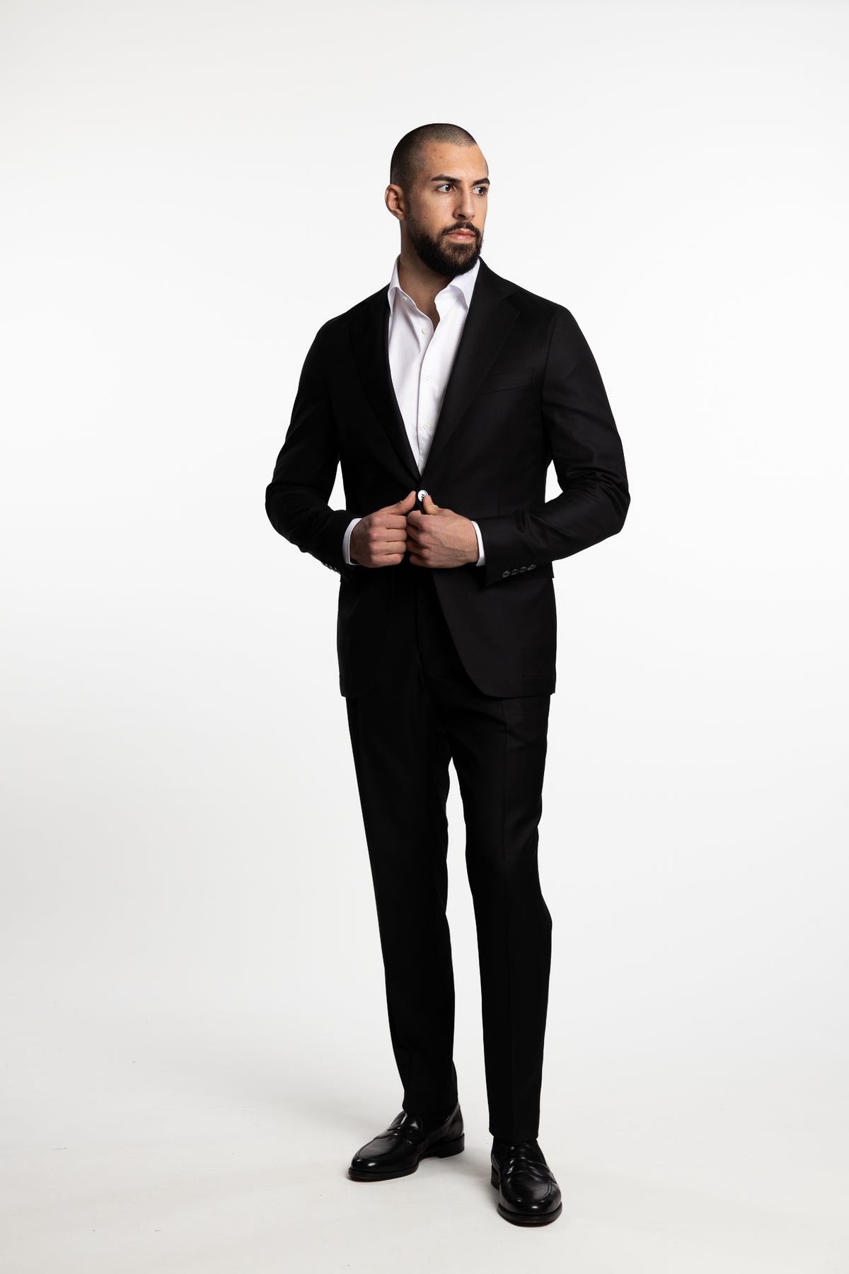 Siena Slim Fit Wool Blazer Black
