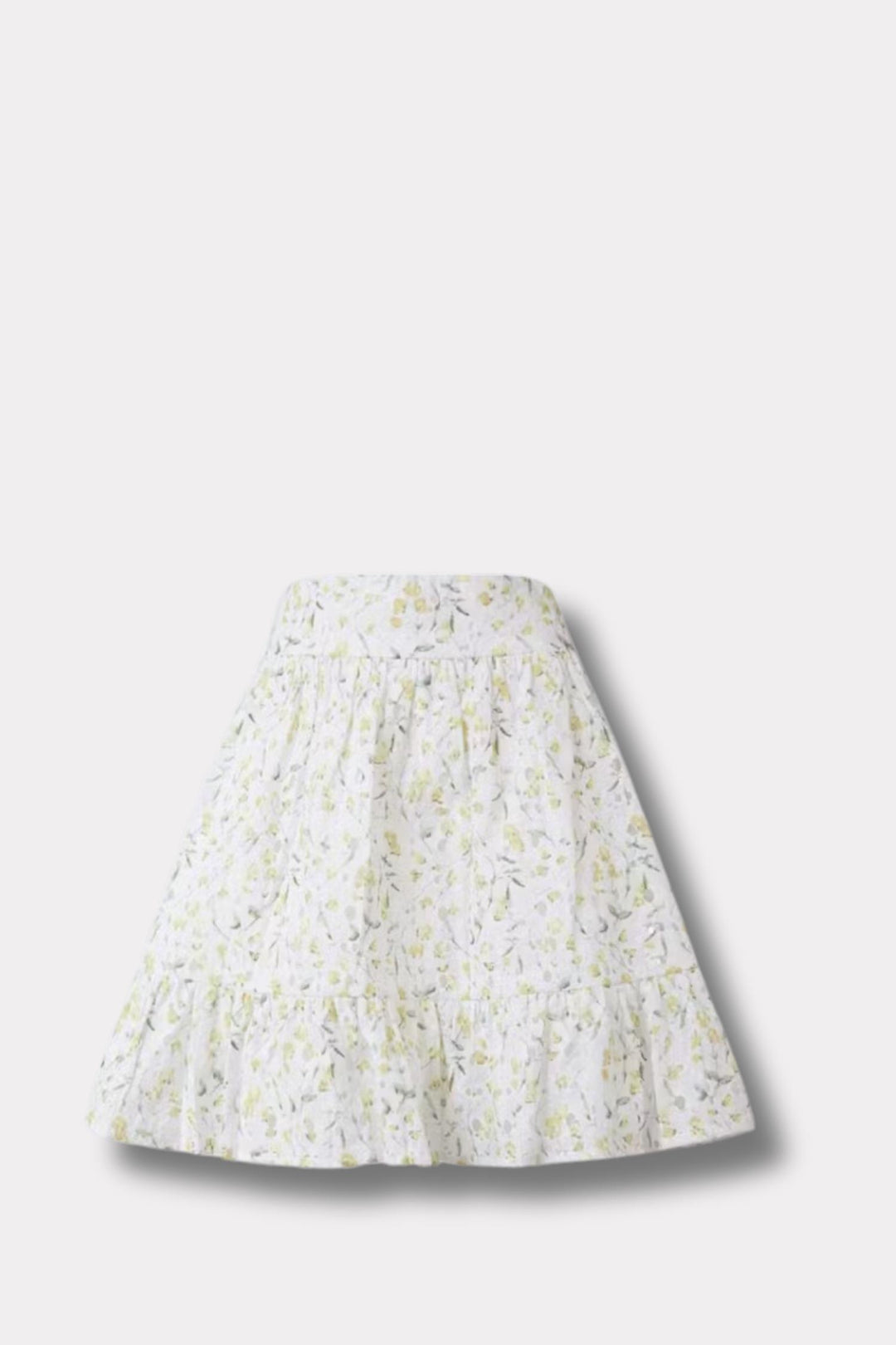 Fie Skirt- Yellow Branch Print