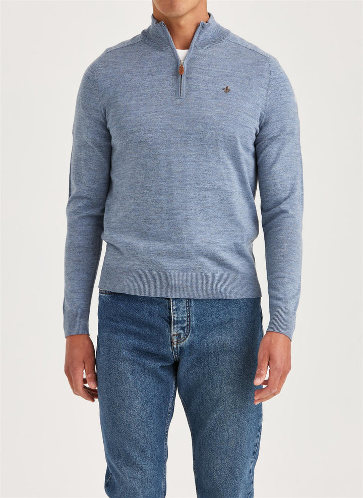 Merino John Zip Blue