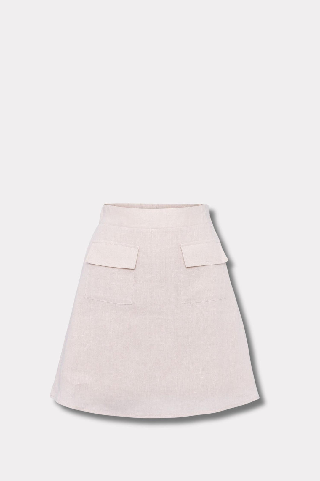 Lycke Linen Skirt- Beige