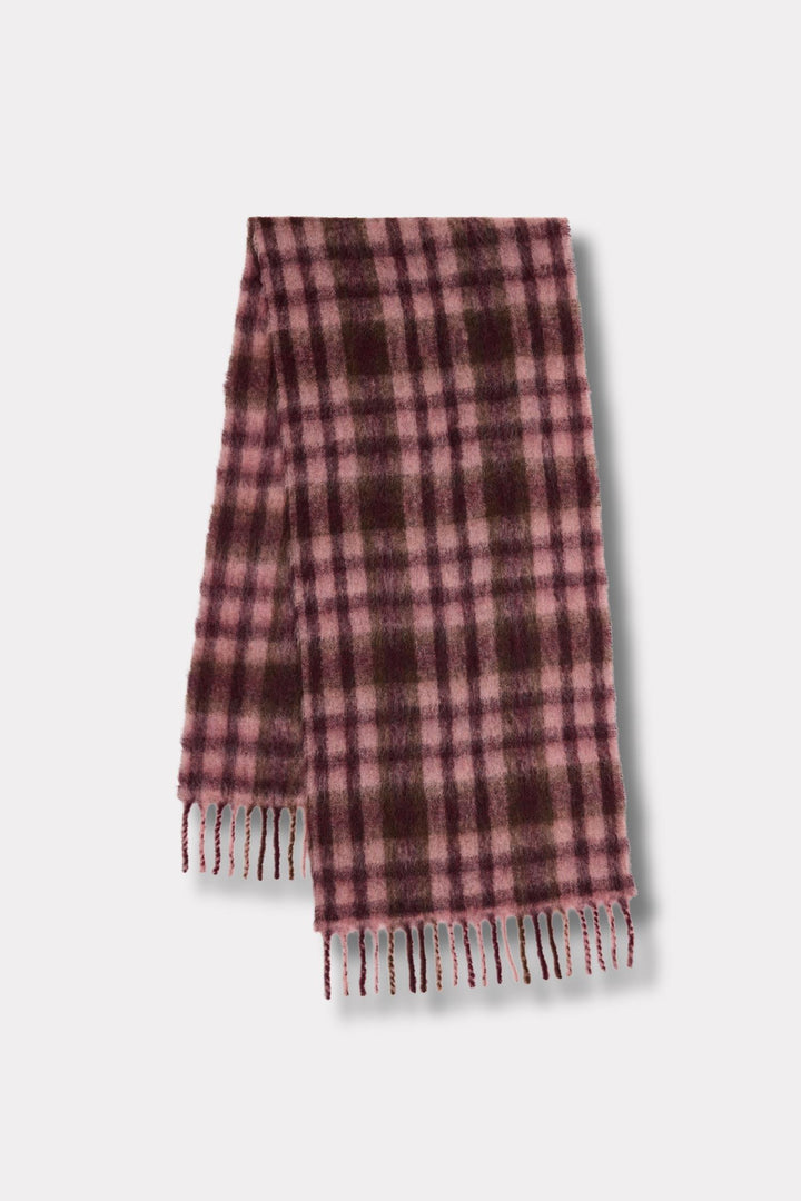 Fresia Check Tassel Scarf- Pink Check