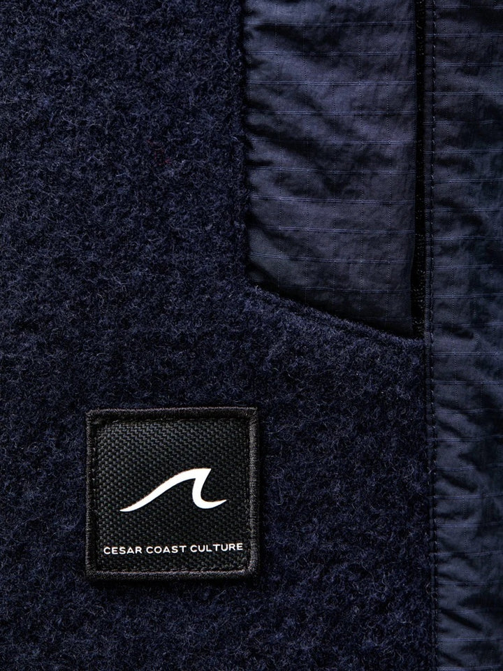 Palmi Boiled Wool Vest Navy