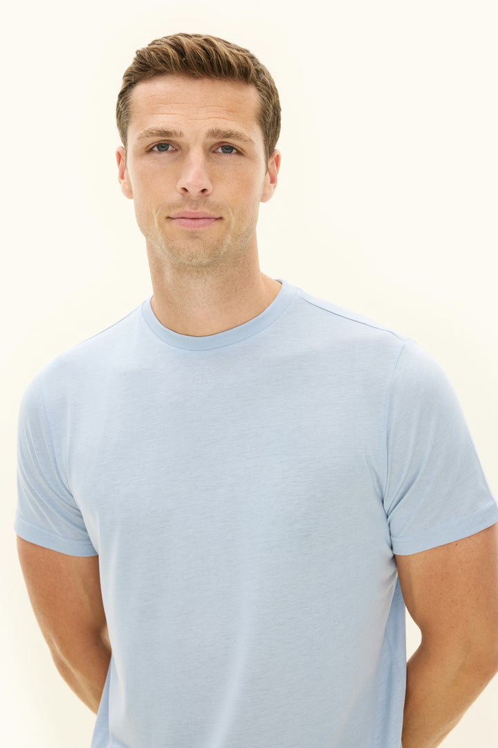 Kim Tencel/Cotton Regular Fit T-shirt Chambray Blue
