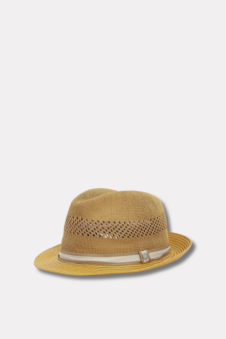Craster Trilby Summer Hat Dark Tan