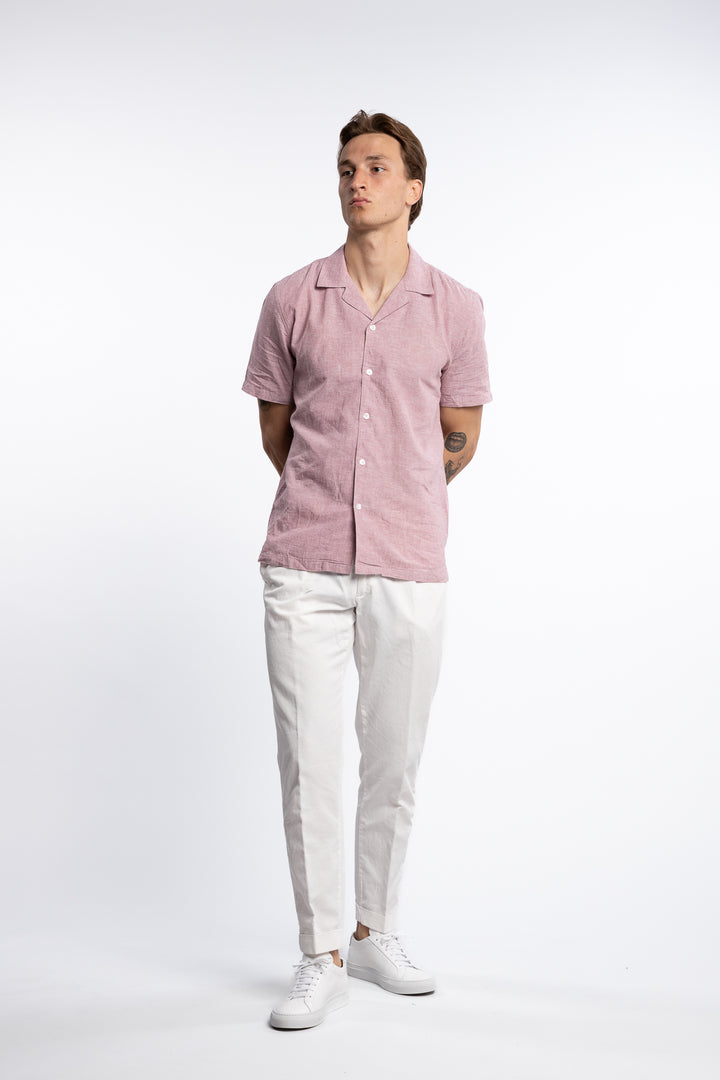 Casual Linen Blend Resort S/S Dusty Rose