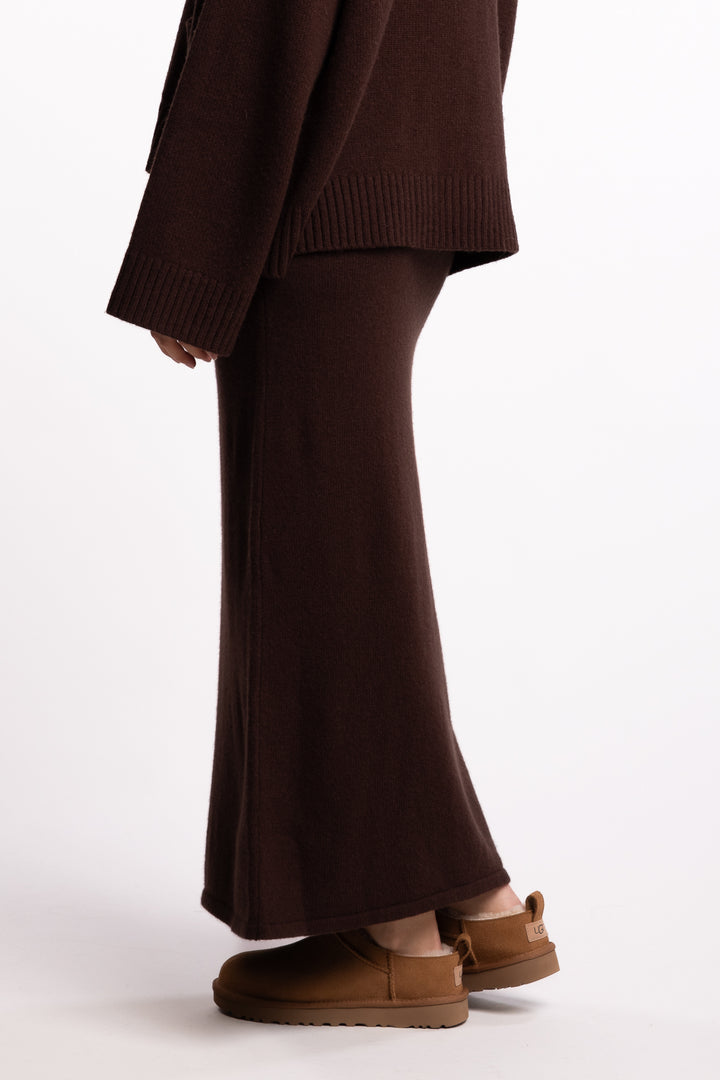 Wool Skirt - Dk. Brown
