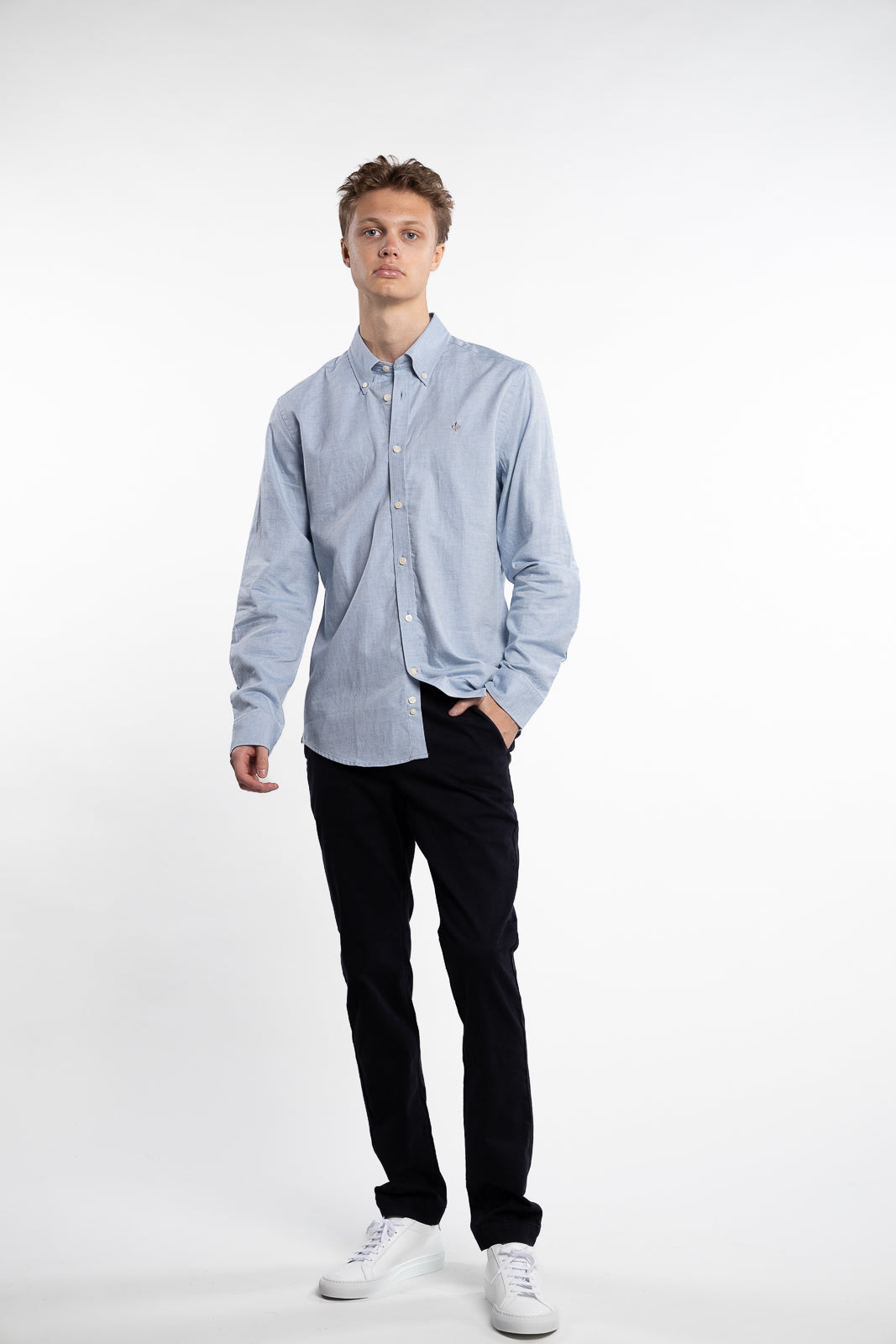 Watts Flannel Shirt Slim Fit Light Blue