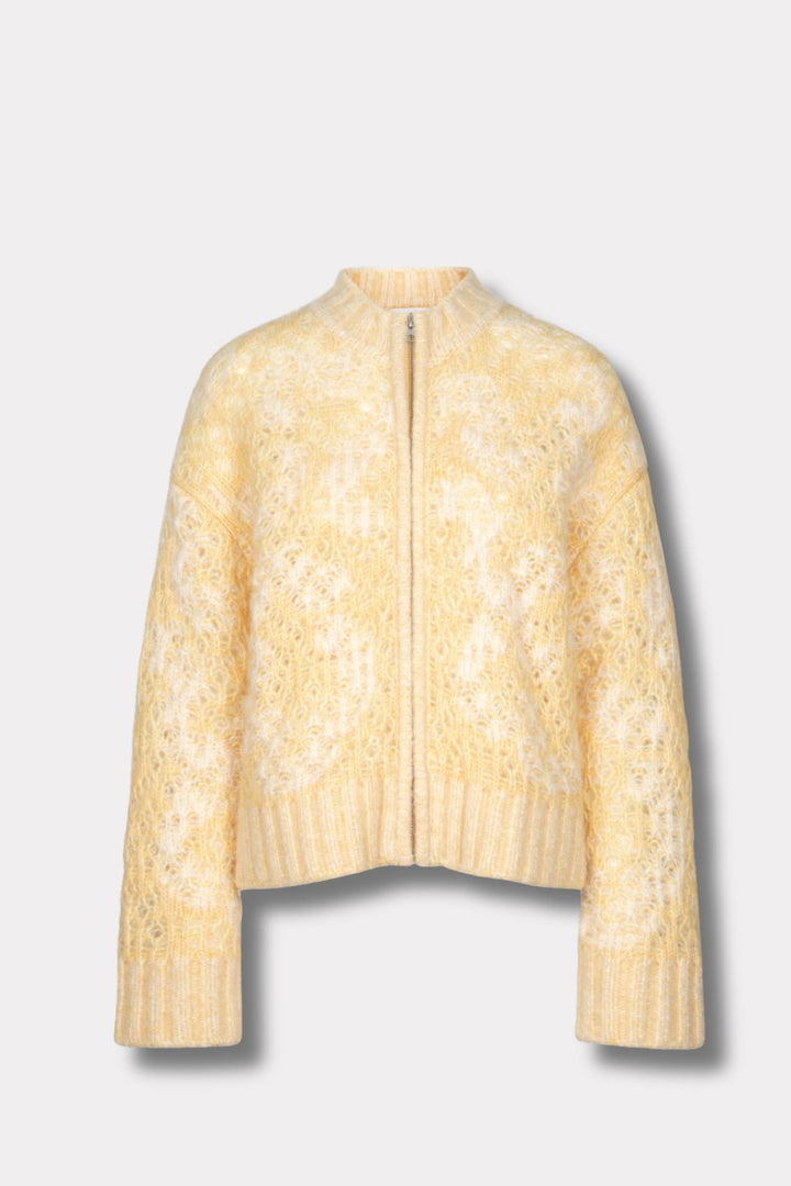Briana Zip Knit - Light Yellow