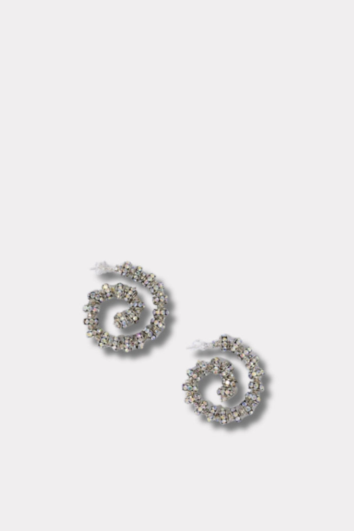 Spiral Hoops- Silver