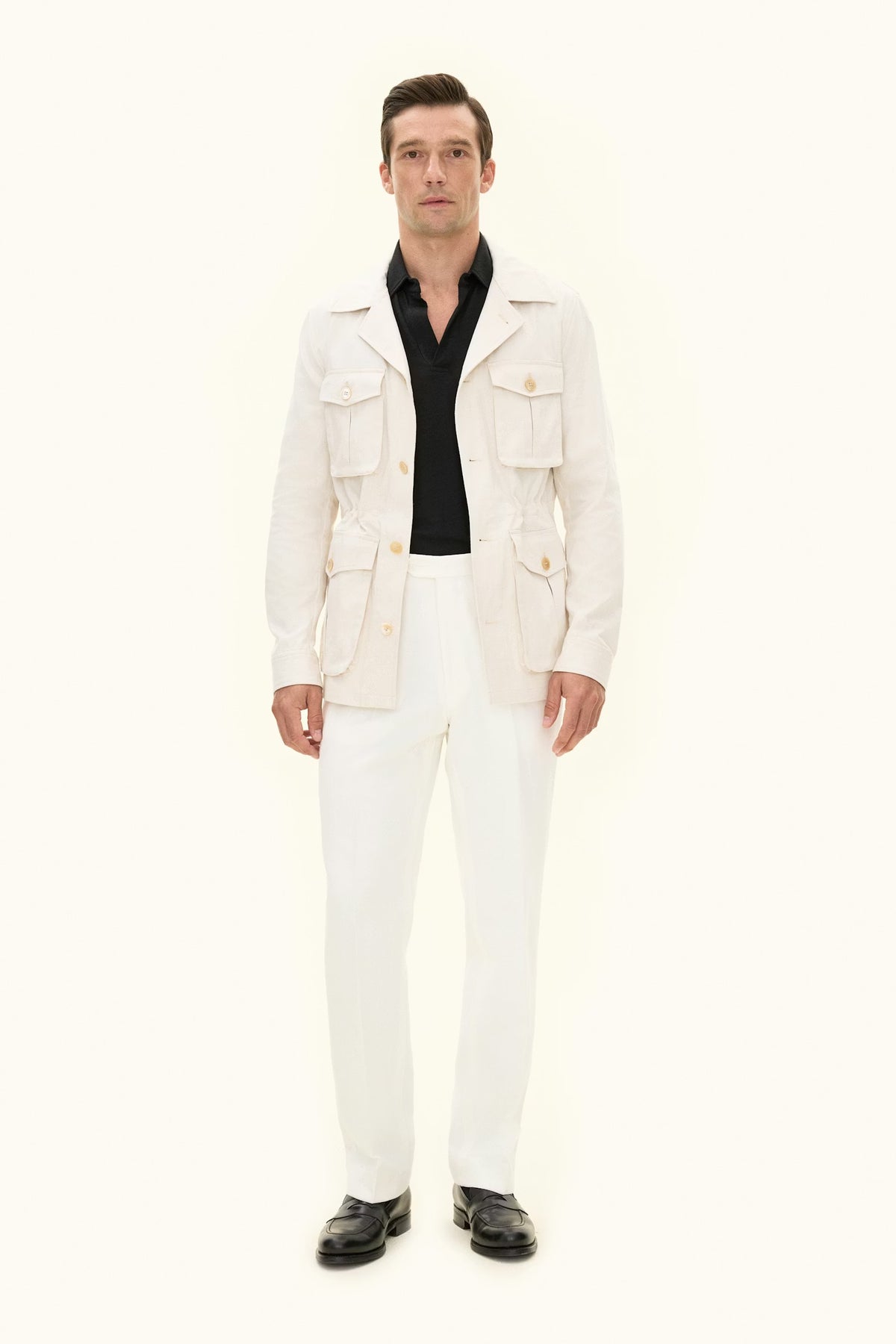 Sirolo Cotton Shirt Jacket White Sand