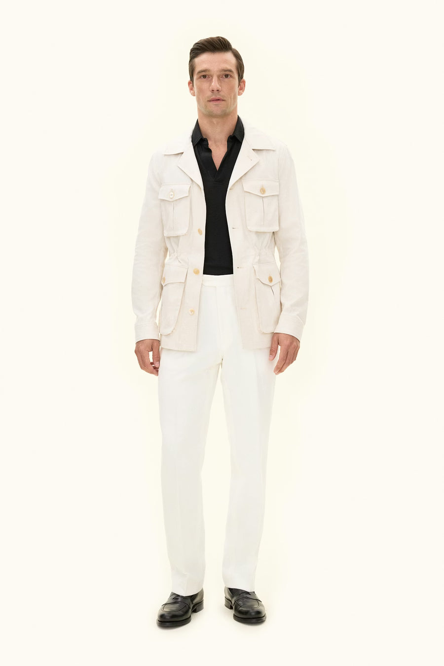 Sirolo Cotton Shirt Jacket White Sand