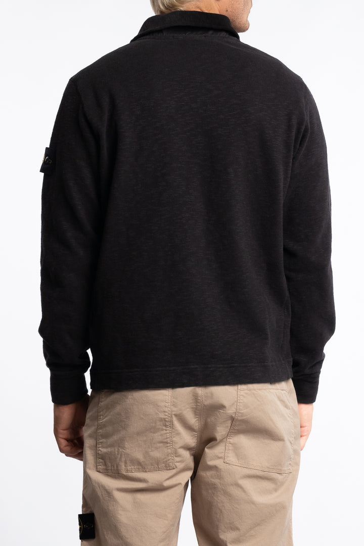 6100054 Vanisé Brushed Heavy Cotton Jersey Polo Black
