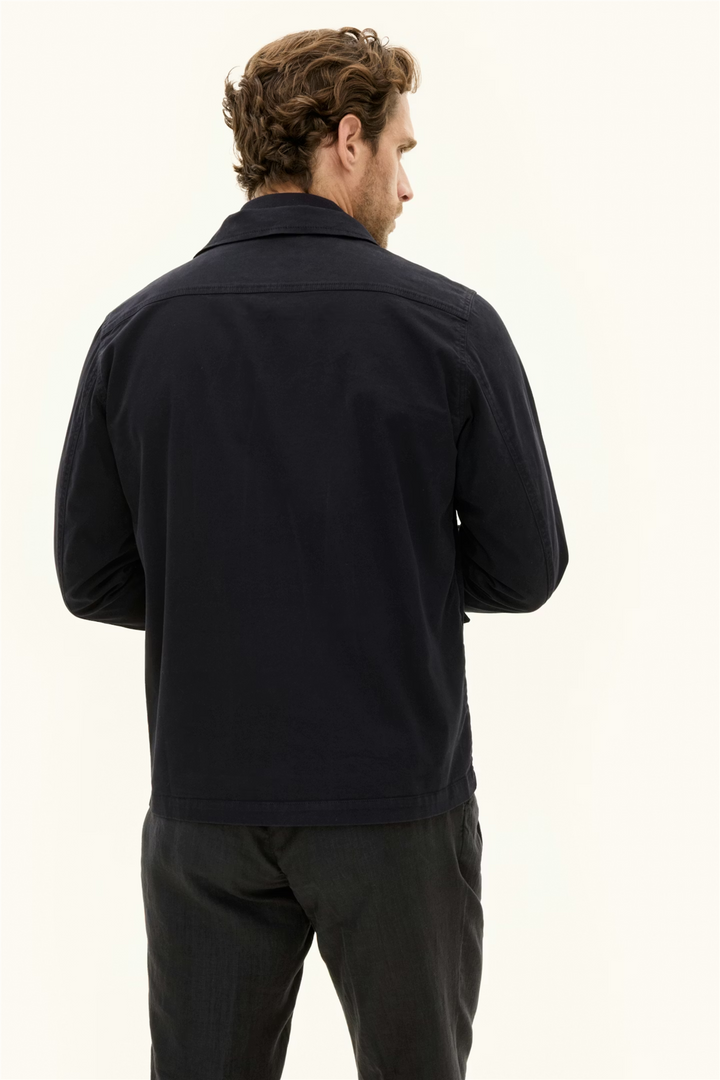 Regular Fit Safari Overshirt Bomullstwill Navy