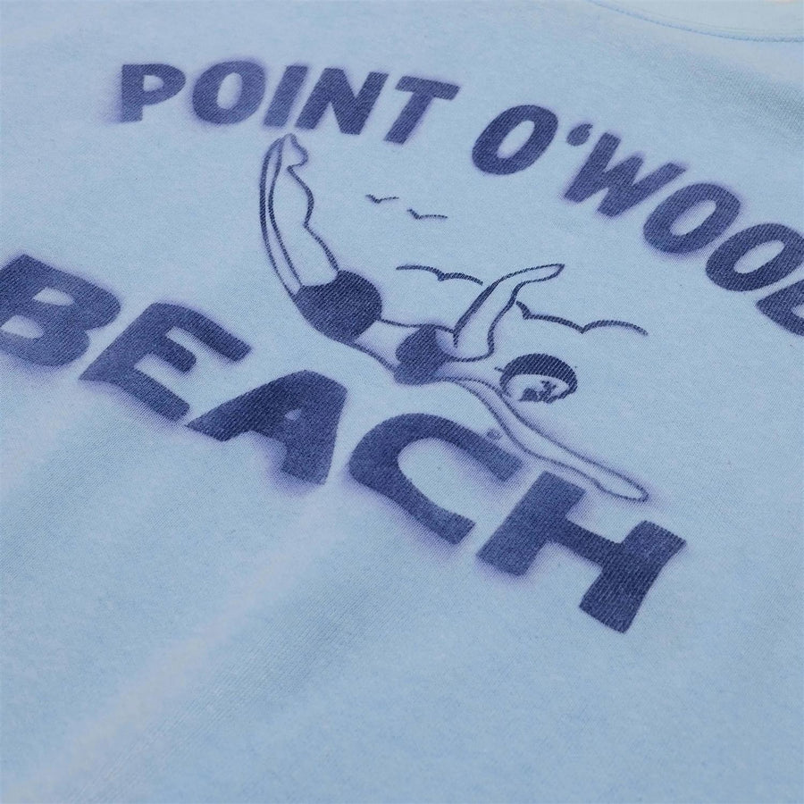 Point Crewneck Vintage Light Blue