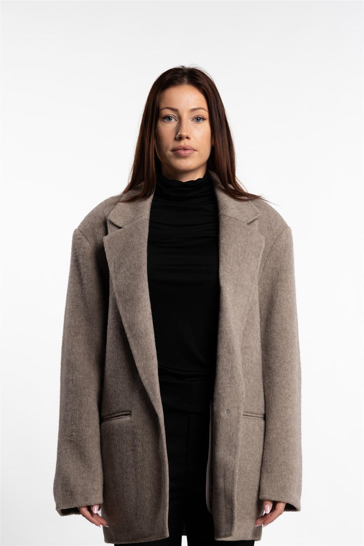 Form Jacket- Taupe Melange